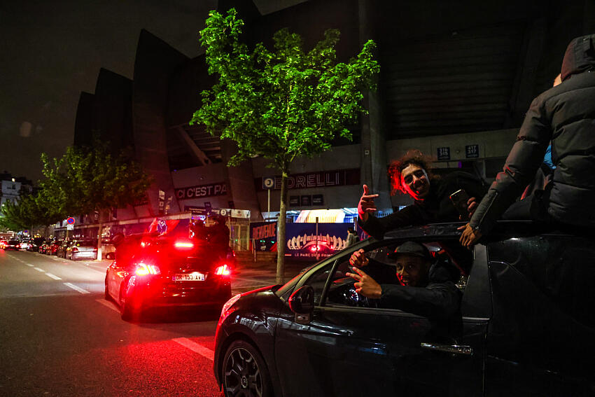 Soirée européenne du Paris Saint-Germain au Parc des Princes.